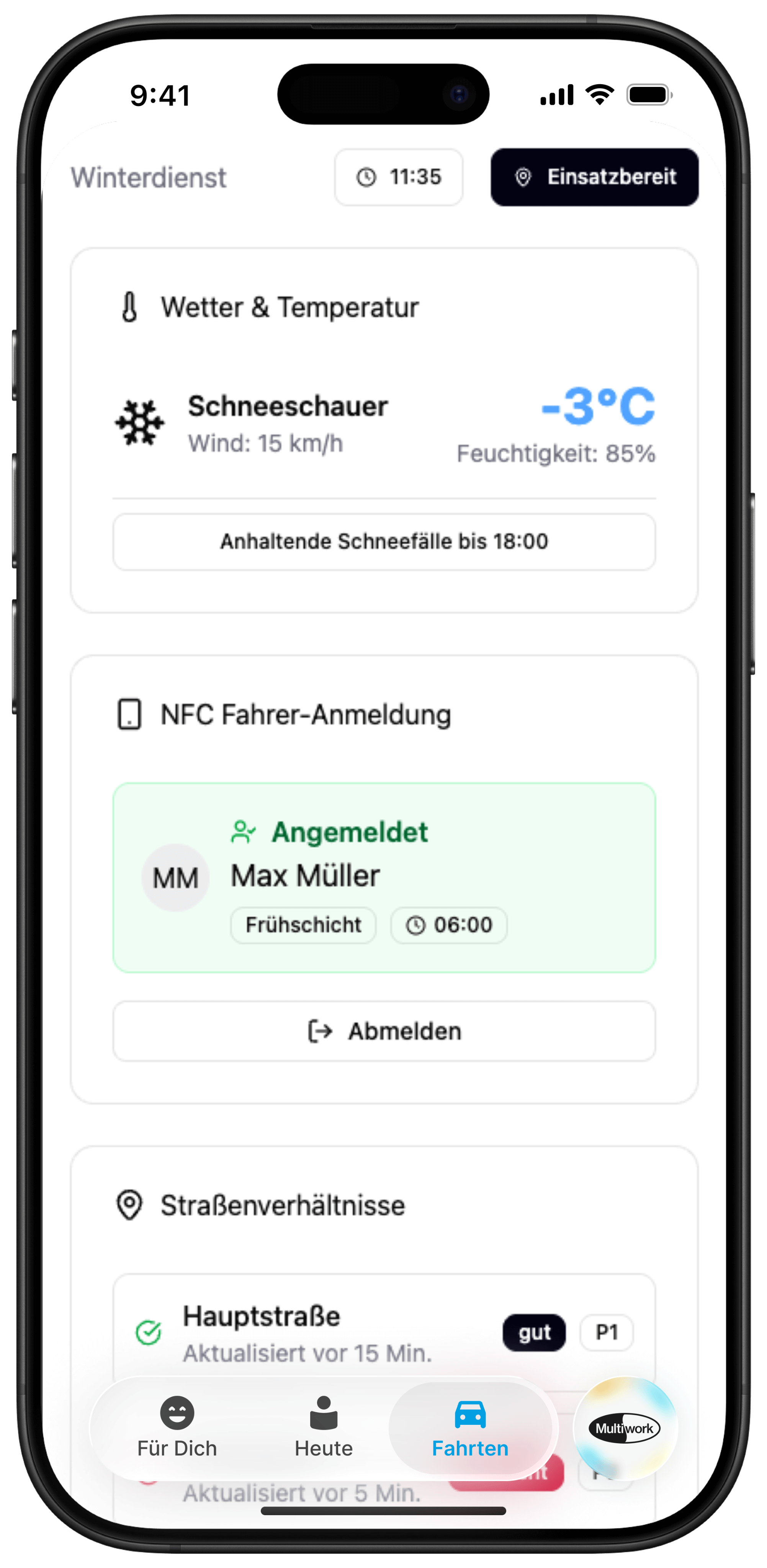 Fahrer ist Registriert.