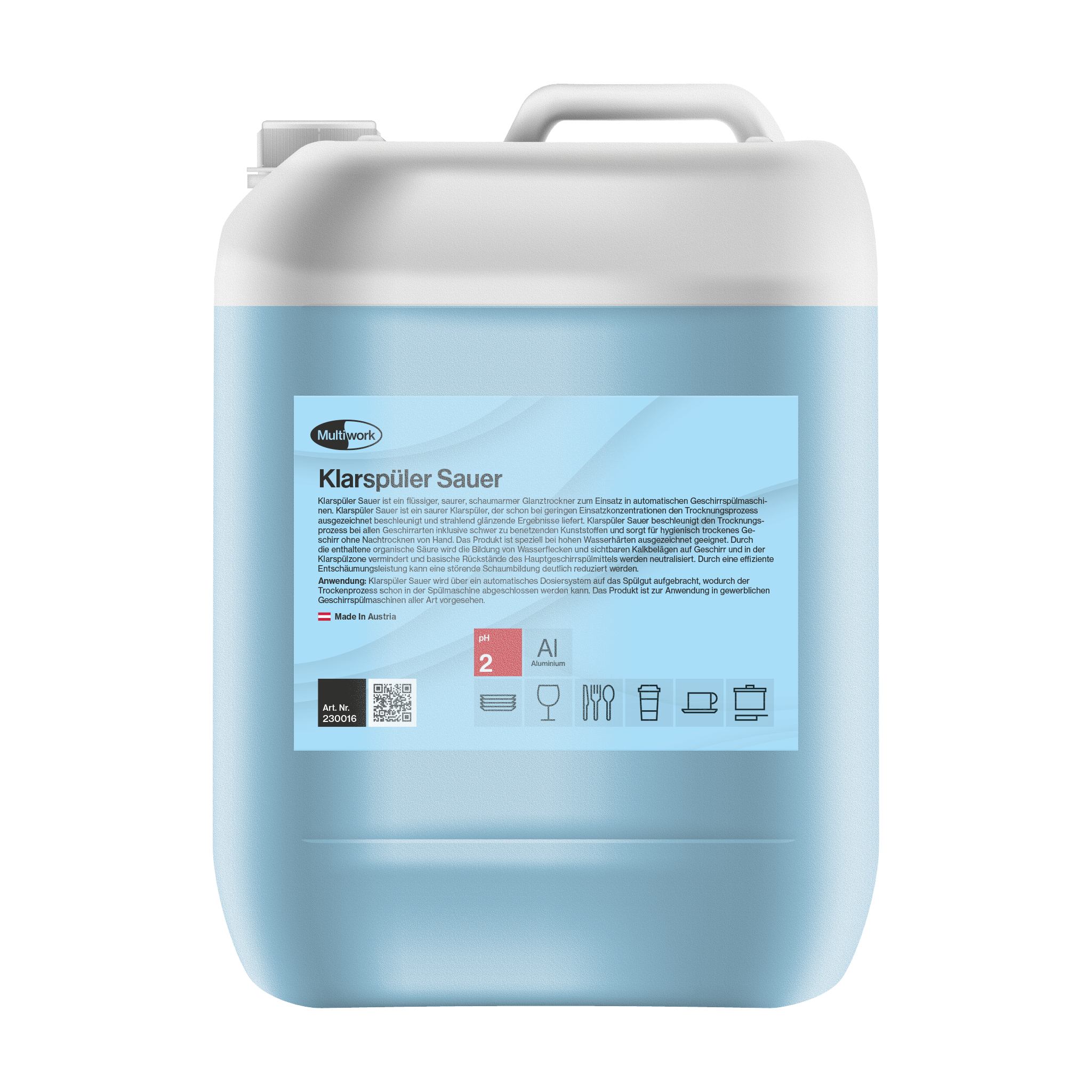 Klarspüler sauer - 20 kg