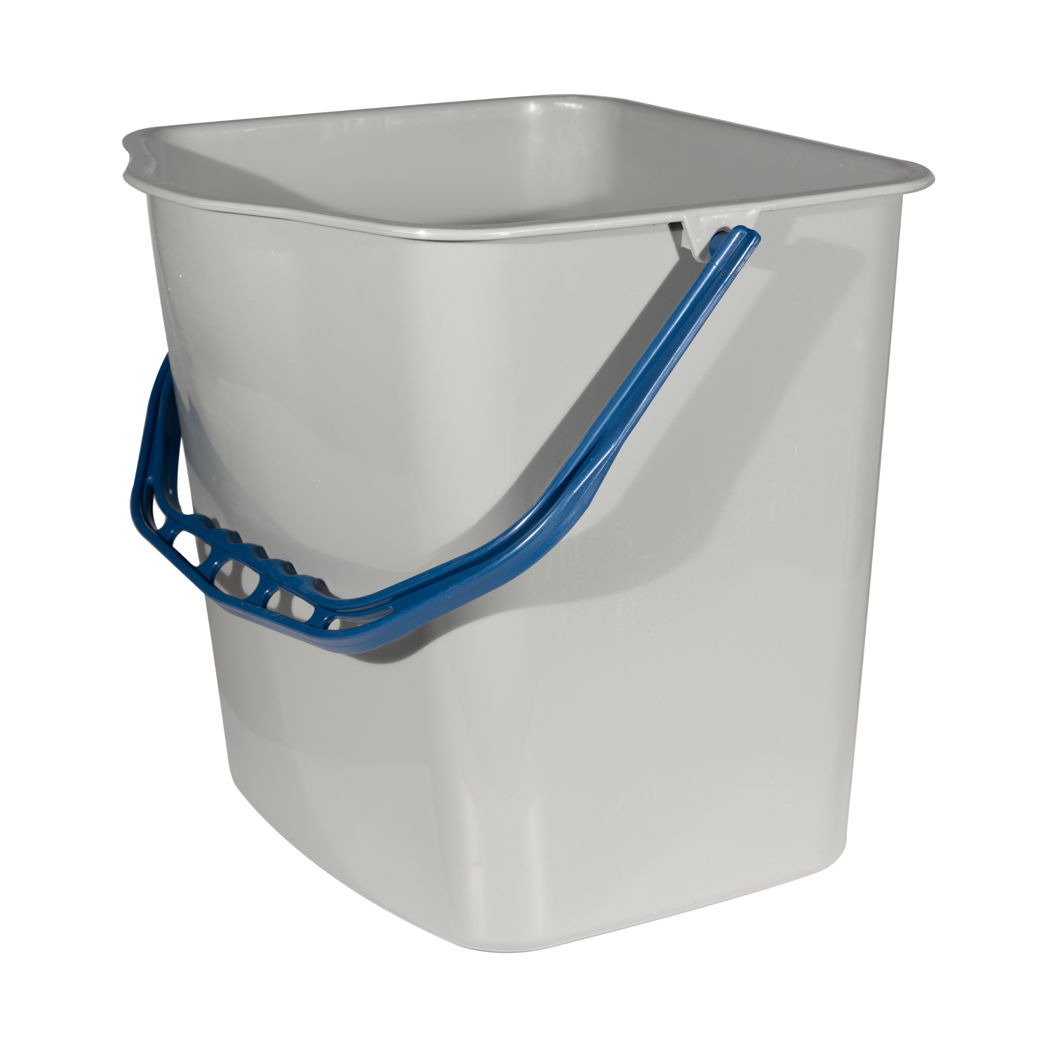 Eimer 17 Liter, grau, blauer Henkel