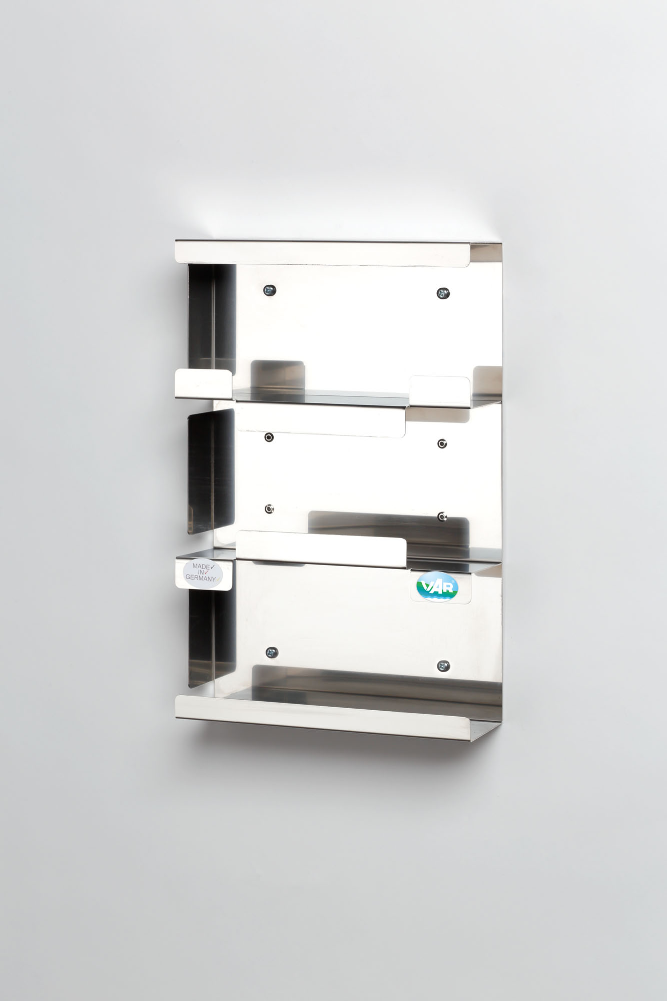 VAR Handschuhhalter, Edelstahl, dreifach, offen