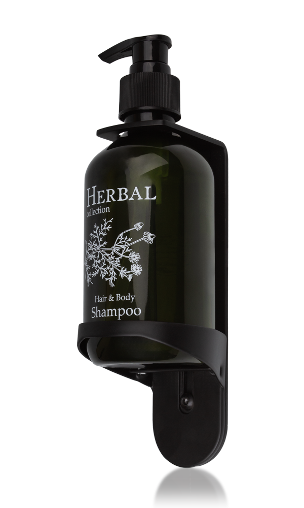 HERBAL Halter für Pumpspender 300 ml schwarz