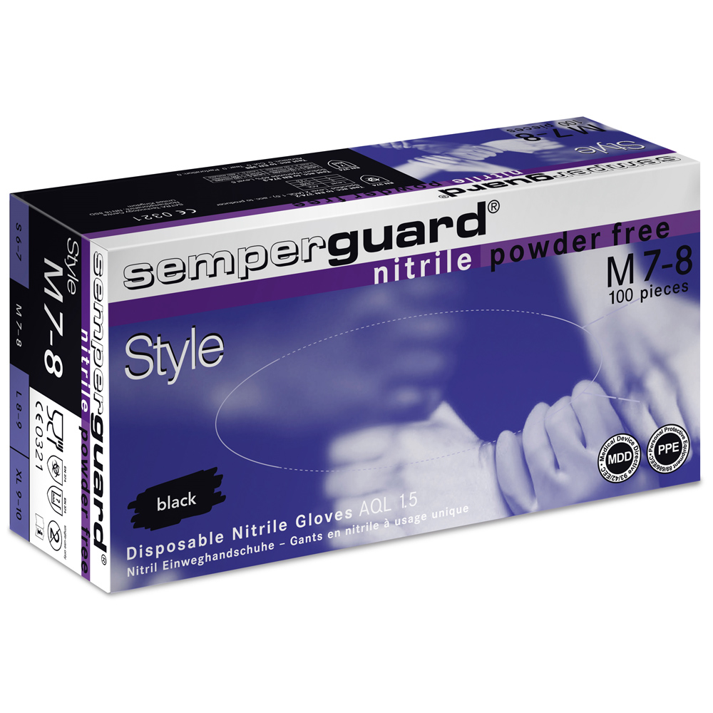 Semperguard Style Nitrilhandschuh schwarz Gr. S