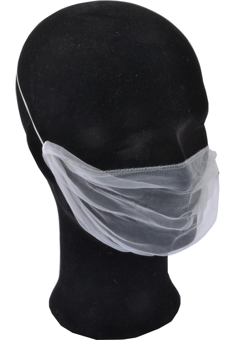 Bartschutz Micromesh weiß - Größe L