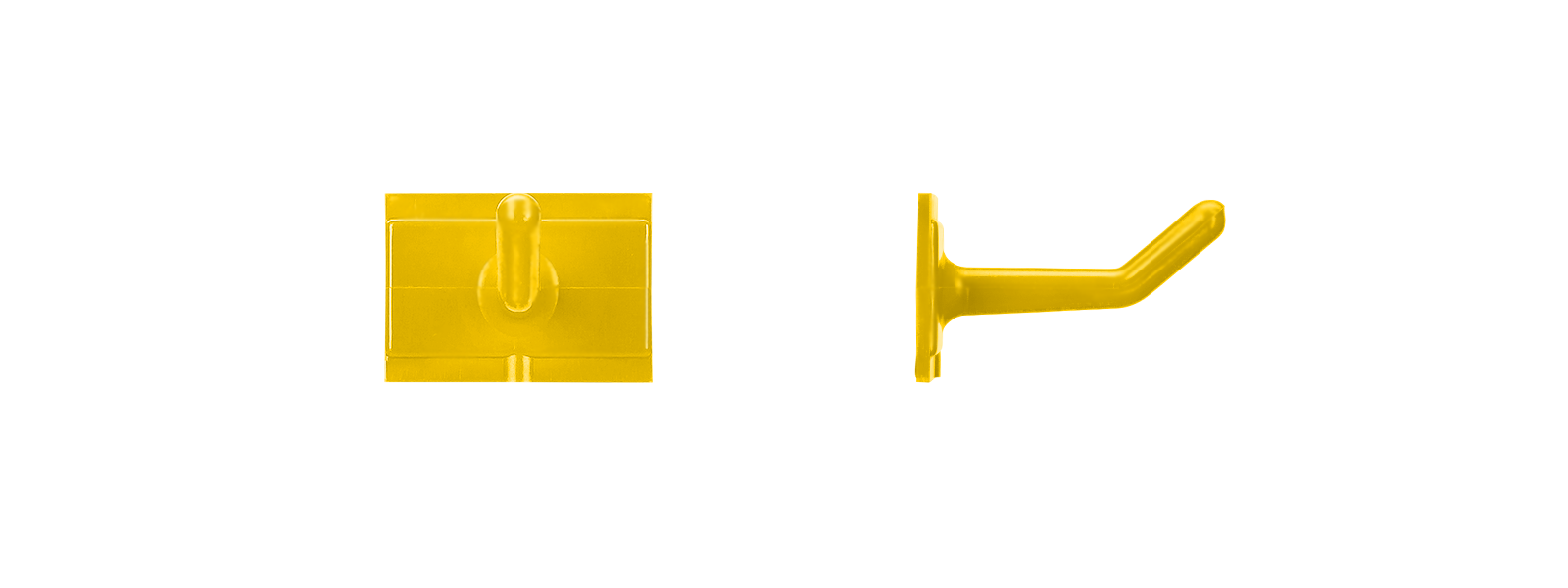 Haken für Ordnungssystem, gelb