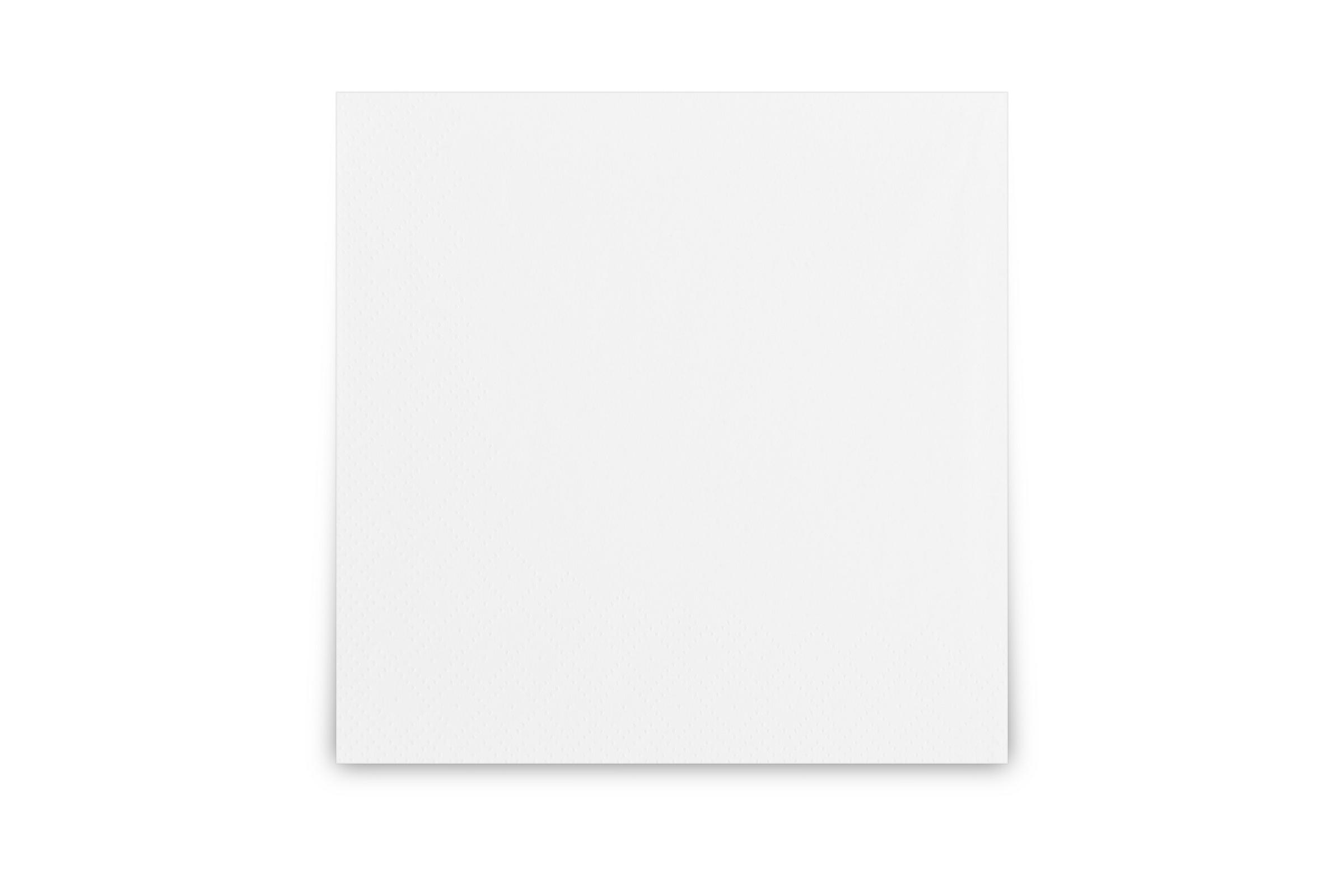 Cocktailserviette Zellstoff 24x24cm weiss 01 - 3600 Stk./Karton