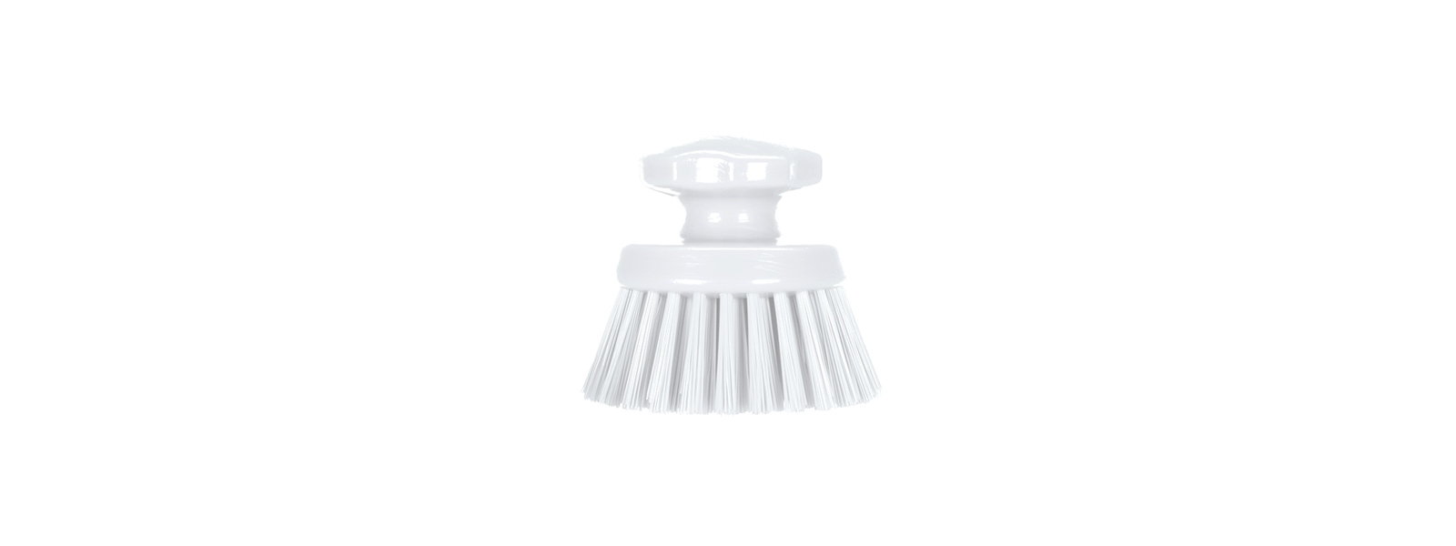 Knopfbürste hart, PBT 45 x 0,50 glatt, Ø90, weiß