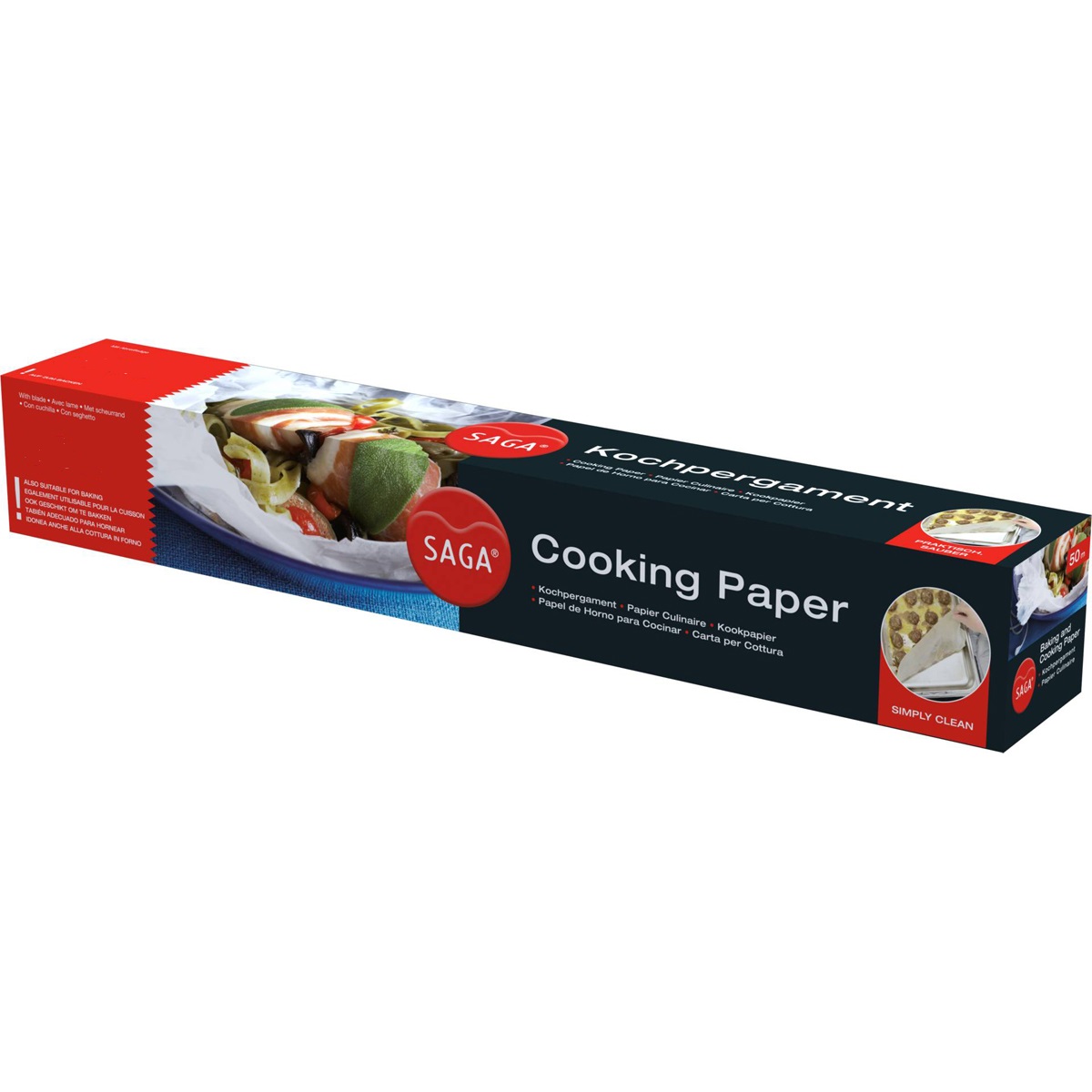 Saga B&C Kochpergament Rolle 57 x 200 cm auch für Lauge